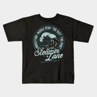 Steamer Lane Retro Wave Circle - Beach Gift Kids T-Shirt